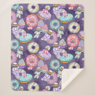 Cobertor Sherpa Amigos da Floresta Astronauta Espacial com Tratame