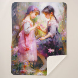 Cobertor Sherpa Amigos e Flores