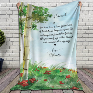 Cobertor Sherpa Amizade de Longa Distância Apaixonados Mensagem