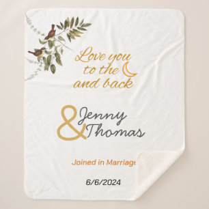 Cobertor Sherpa Amo-te à Lua e às pessoas