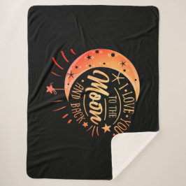 Cobertor Sherpa Amor à Lua e ao Presente Romântico para o Casal