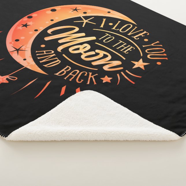 Cobertor Sherpa Amor à Lua e ao Presente Romântico para o Casal (3/4)