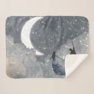 Cobertor Sherpa Amor celeste