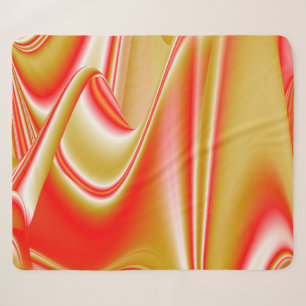 Cobertor Sherpa Amor e Abstrato 3D Rainbowart Dourado