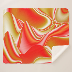 Cobertor Sherpa Amor e Abstrato 3D Rainbowart Dourado