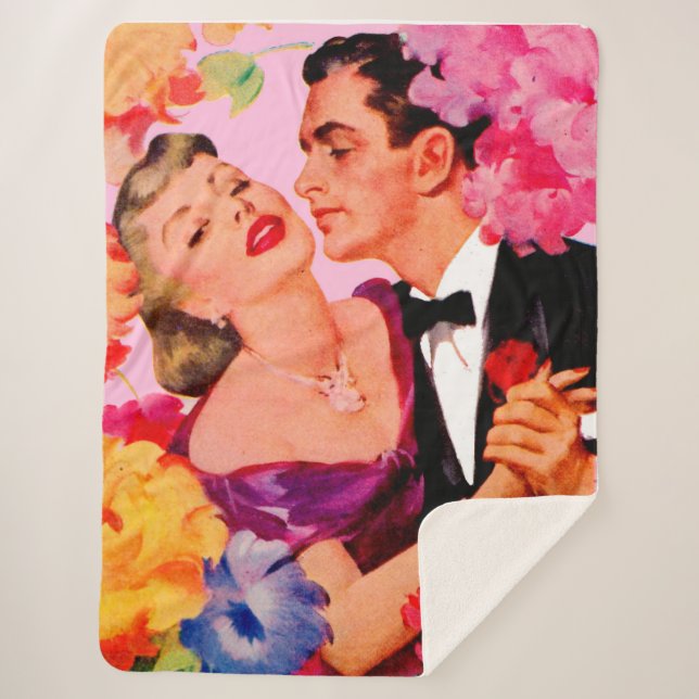 Cobertor Sherpa amor na floração (Frente)