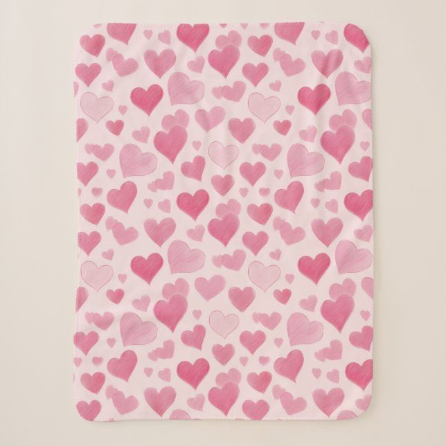Cobertor Sherpa Amor Rosa (Frente)