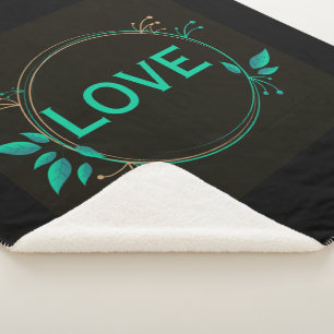 Cobertor Sherpa Amor Texto Impresso Decor Intermediário Tamanho Mé