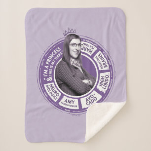 Cobertor Sherpa Amy Farrah Fowler Info Graphic