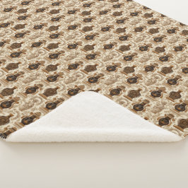 Cobertor Sherpa Ancient Greece Toile de Jouy Classic Vases Pattern