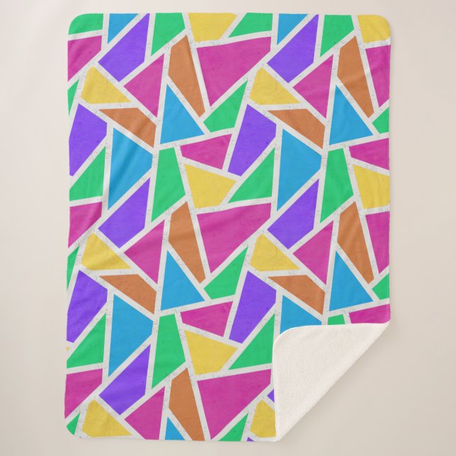 Cobertor Sherpa Ângulo direito do arco-íris (Frente)