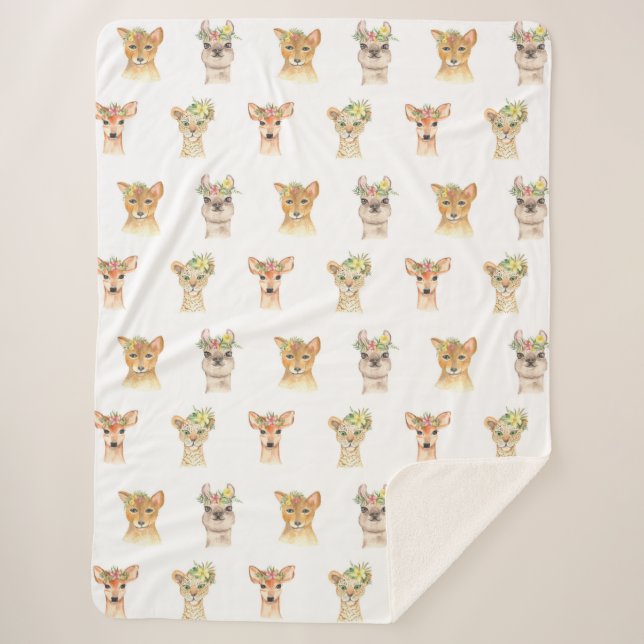 COBERTOR SHERPA ANIMAIS DE PARTES (Frente)