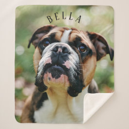Cobertor Sherpa Animal de Estimação Personalizado e Amado