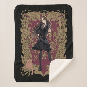 Cobertor Sherpa Anime Hermione Granger Quadro Adornado