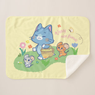 Cobertor Sherpa Anime Tom, Jerry e Tuffy Picnic