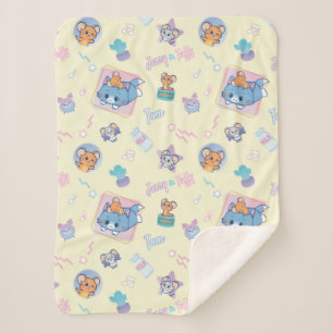 Cobertor Sherpa Anime Tom, Jerry e Tuffy Playtime Standard