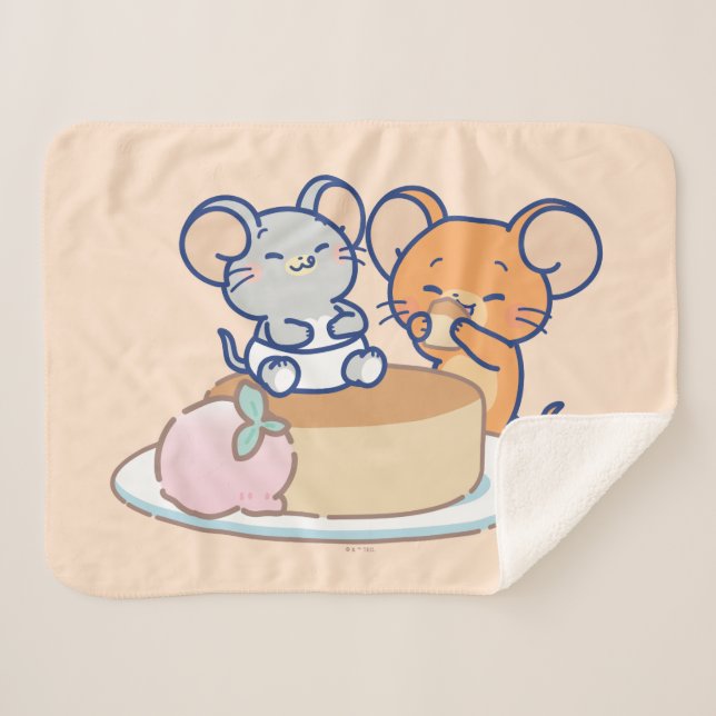 Cobertor Sherpa Anime Tuffy e Jerry Cheesecake (Frente (Horizontal))