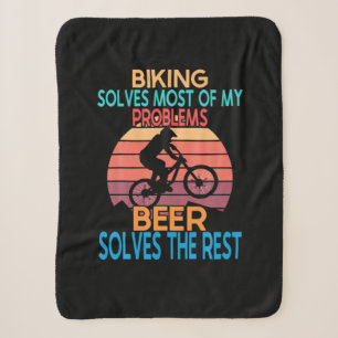 Cobertor Sherpa Aniversário Da Cerveja E Da Bicicleta
