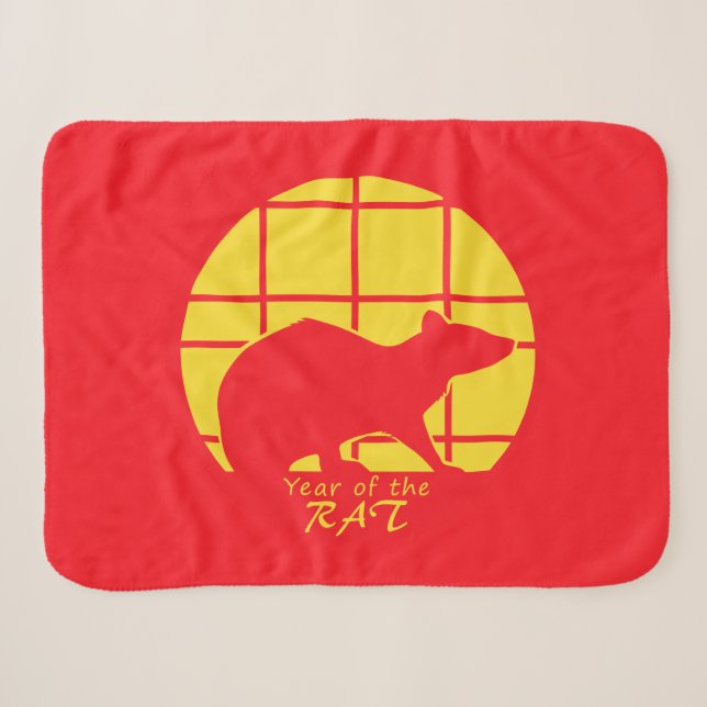 Cobertor Sherpa Ano do Rato (Frente (Horizontal))