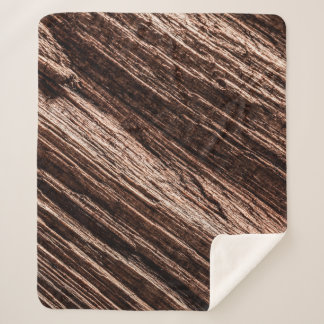 Cobertor Sherpa Anterior fundo de madeira obsoleto castanho, velho