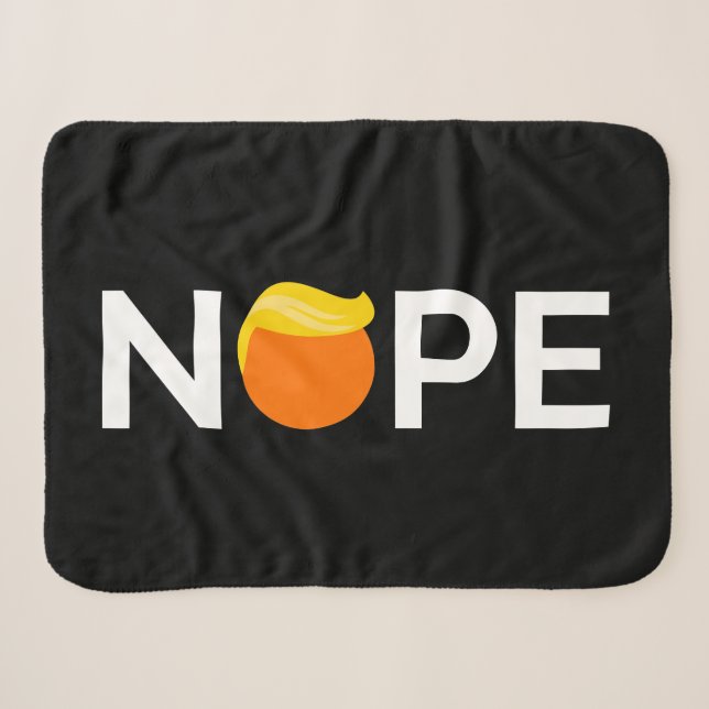 Cobertor Sherpa Anti-Trump - Edição Nope (Frente (Horizontal))