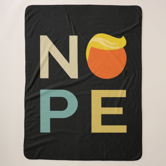 Cobertor Sherpa Anti-Trump - Nope Edition III (Frente)