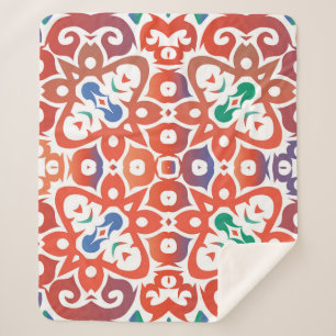 Cobertor Sherpa Antigos azulejos ornamentados talavera méxico. Des