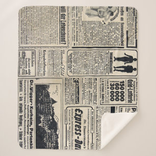 Cobertor Sherpa Anúncios antigos em jornais alemães 1917