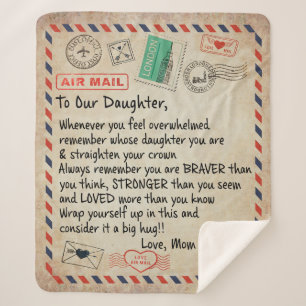 Cobertor Sherpa Ao Meu Presente De Filha, Carta De Amor À Nossa Fi