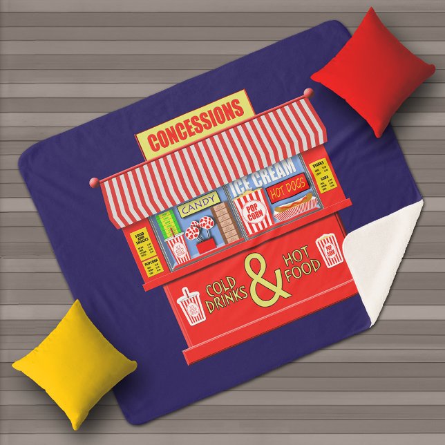 Cobertor Sherpa Aparência de Concessões de Cinema Coloridas (Criador carregado)