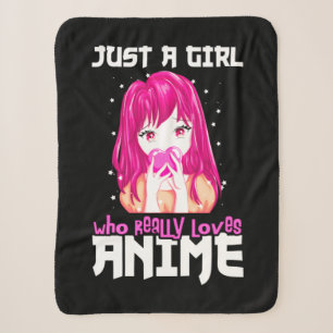 Cobertor Sherpa Apenas Uma Menina Que Ama Mesmo Anime