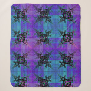 Cobertor Sherpa Aqua e Lilac Fractal Joy Sherpa Blanket