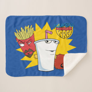 Cobertor Sherpa Aqua Teen Hunger Force Explosive Graphic