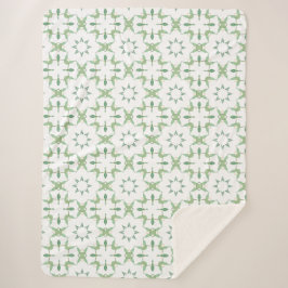 Cobertor Sherpa Aquarela Eucalipto Verde Botânico Verde