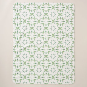 Cobertor Sherpa Aquarela Eucalipto Verde Botânico Verde  