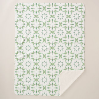 Cobertor Sherpa Aquarela Eucalipto Verde Botânico Verde