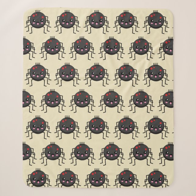 Cobertor Sherpa Aranha Kawaii Cute (Frente)