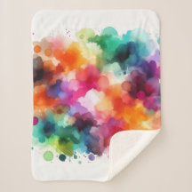 Arco-íris: Explosão de Aquarela Abstrato