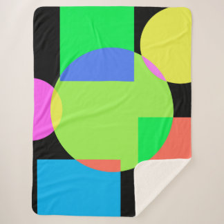Cobertor Sherpa Arco-íris geométrico