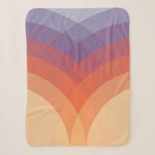 Cobertor Sherpa Arcos pastéis de cor púrpura, laranja e azul