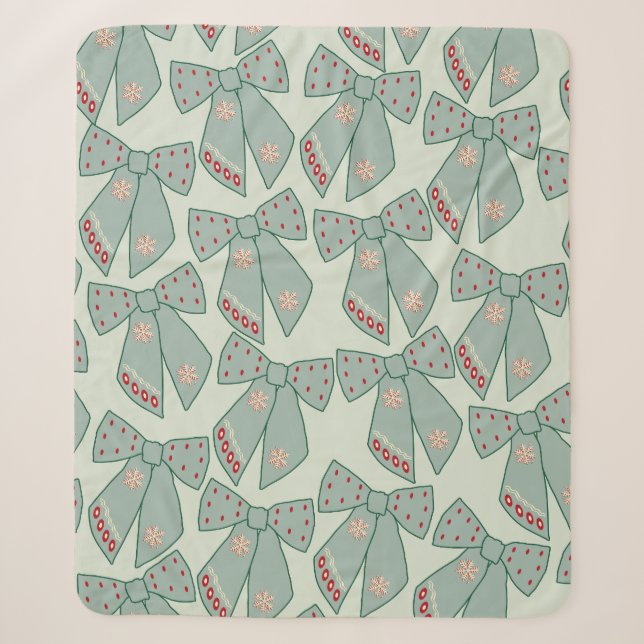 Cobertor Sherpa Arcos Verdes Sage (Frente)