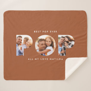 Cobertor Sherpa arquivo de presentes elegante de terracota pop mul