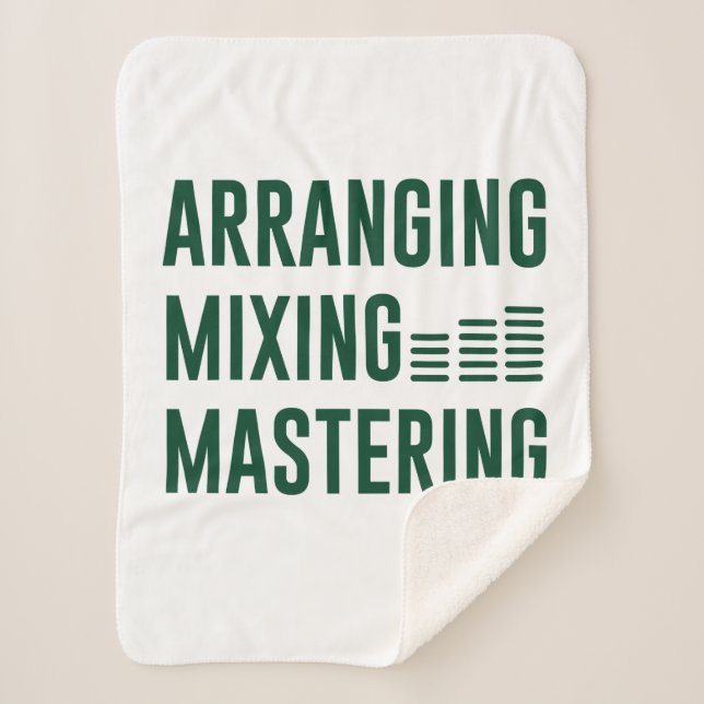 Cobertor Sherpa Arranjo de Música Misturando o Mastering (Frente)