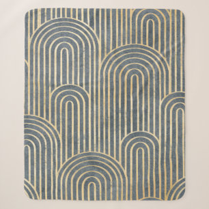 Cobertor Sherpa Art Deco estilo design luxuoso geométrico pa sem 