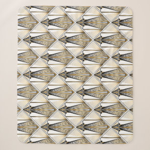 Cobertor Sherpa Art Deco, luxo de ouro