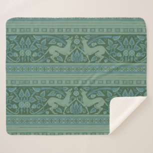 Cobertor Sherpa Art Deco Nouveau Cão Natureza Padrão Animal