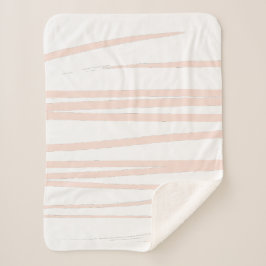 Cobertor Sherpa Arte Abstrato de Linhas Rosa Escamufladas Modernas