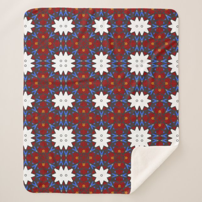 Cobertor Sherpa Arte caleidoscópica do quarto volume treze (Frente)