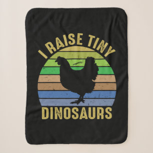 Cobertor Sherpa Arte De Frango Eu Levanto Dinossauros Pequenos
