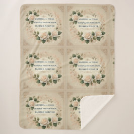 Cobertor Sherpa Arte de IA Abençoada para Sempre